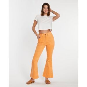 Hammies Orange Flare corduroy Pants for Women